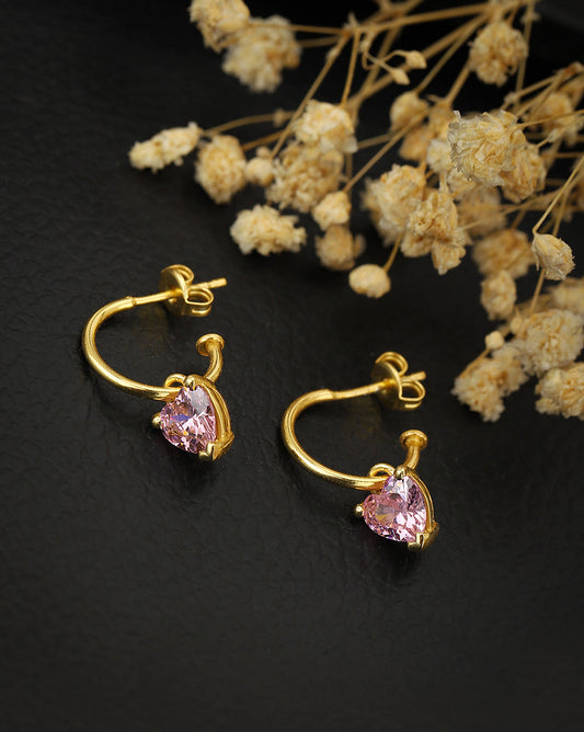 Gold-Polished With Cz Infinity Stud Earring - Wahe Jewels - Swadesiicart