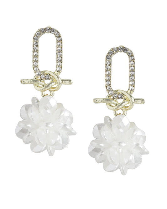 Gold-Polished Textured Circular Drop Earring - Wahe Jewels - Swadesiicart