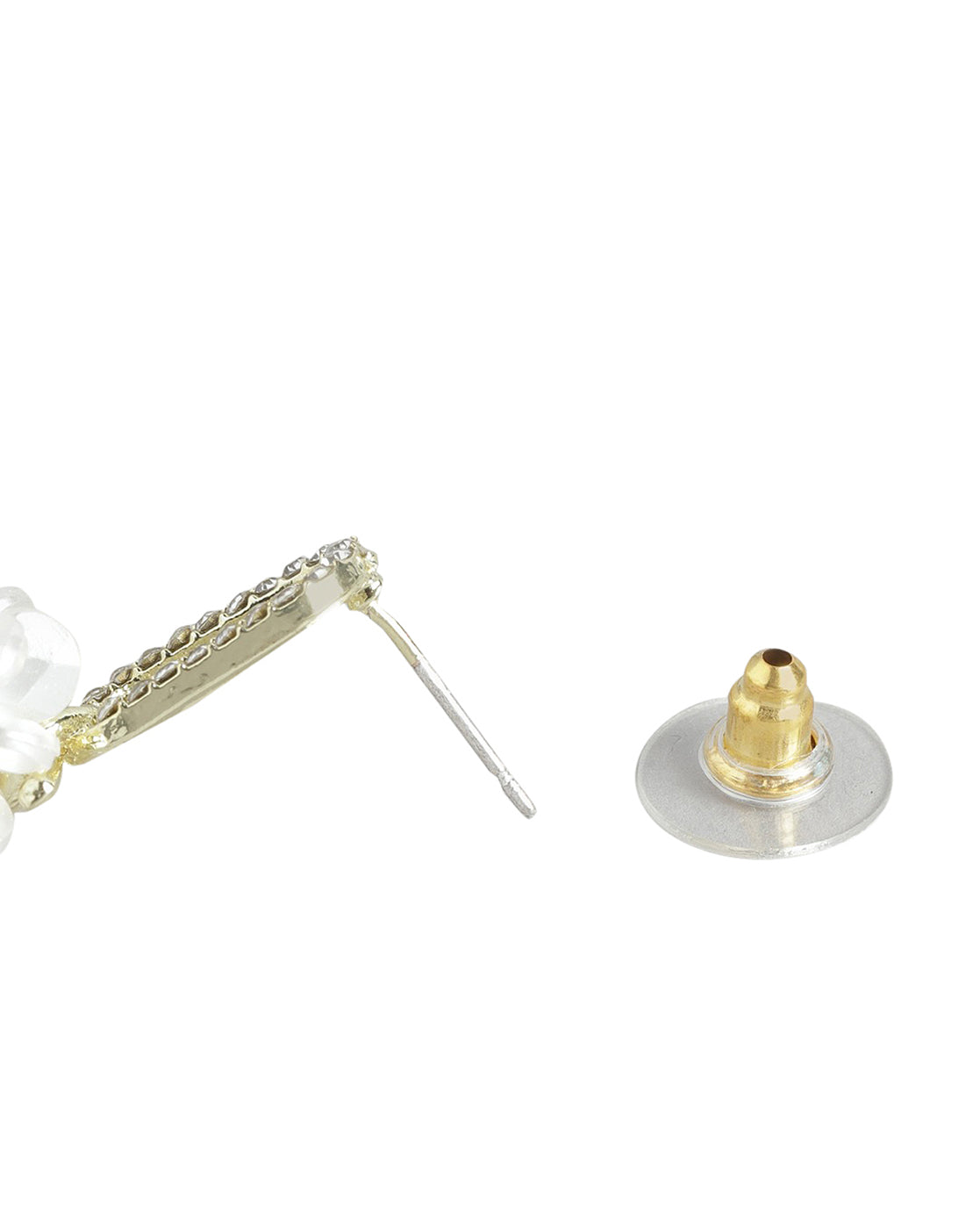 Gold-Polished Textured Circular Drop Earring - Wahe Jewels - Swadesiicart