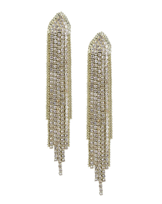 Gold-Polished With Cz Half Hoop Earring - Wahe Jewels - Swadesiicart