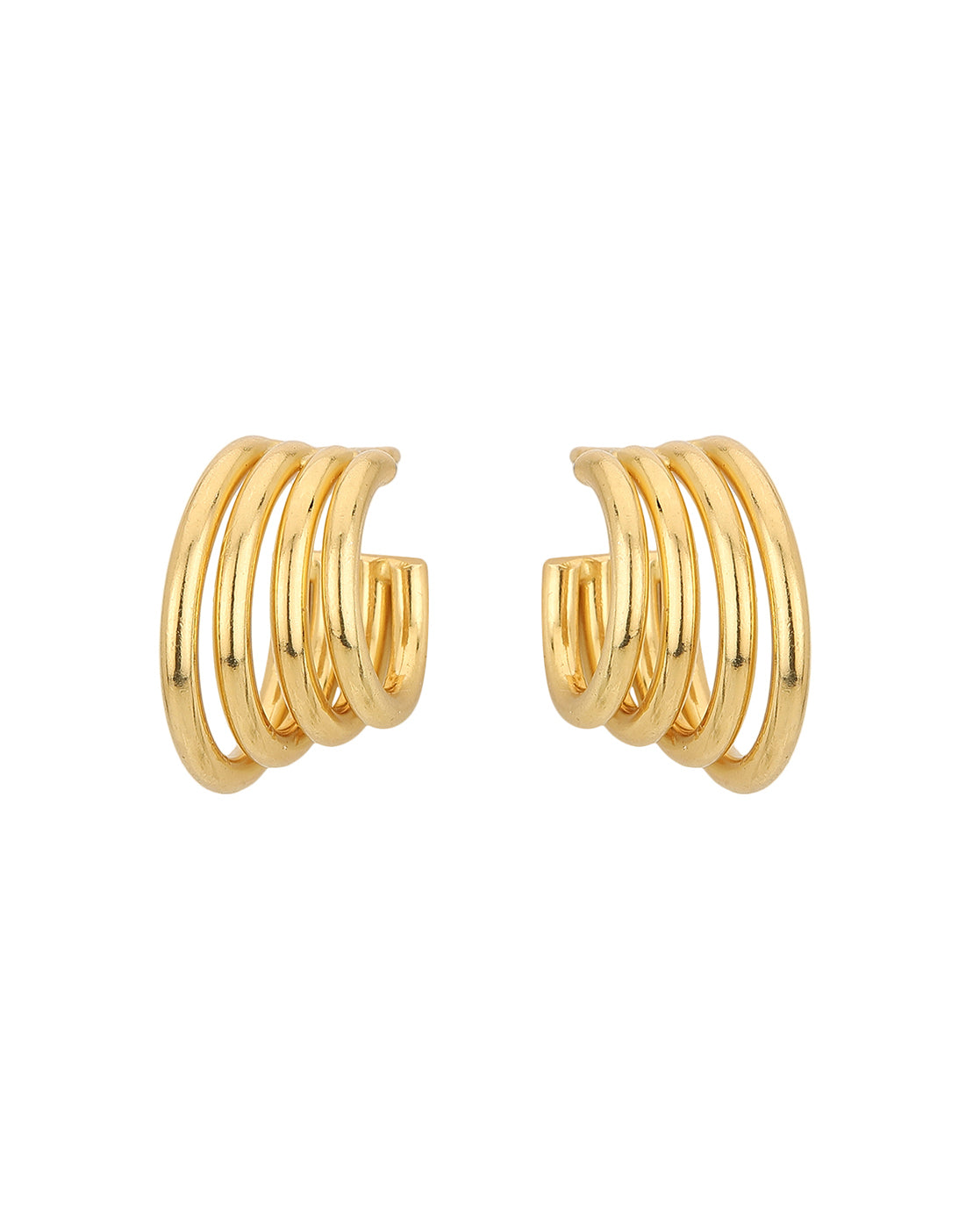 Gold-Polished With Cz Circular Drop Earring For Women - Wahe Jewels - Swadesiicart