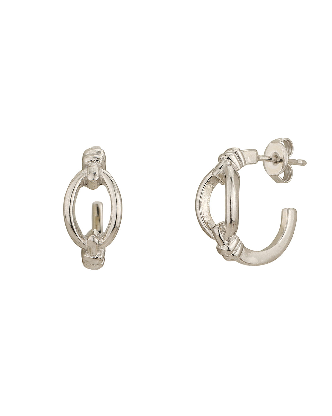 Rose Gold-Polished Circular Drop Earrings - Wahe Jewels - Swadesiicart