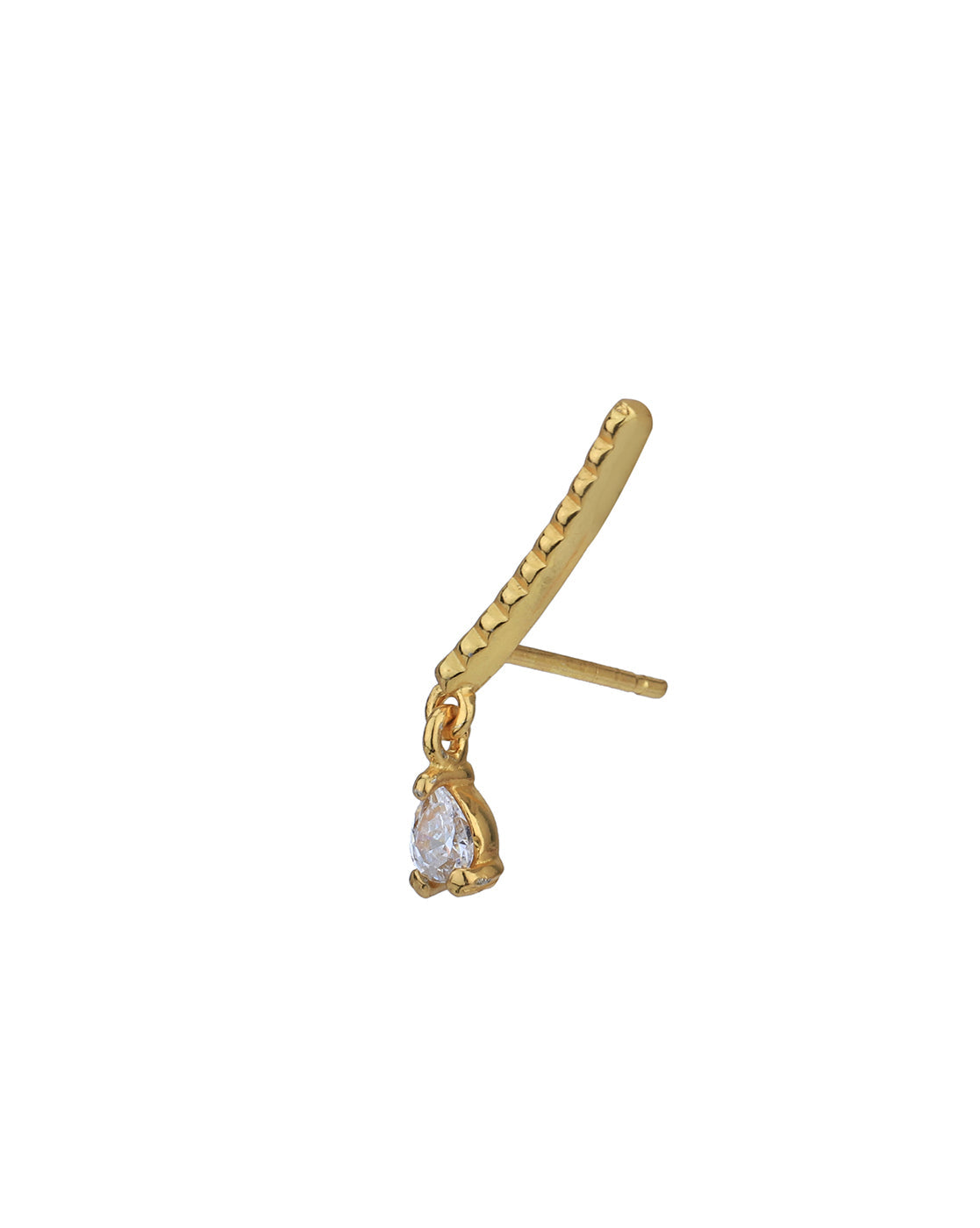 Gold-Polished With Cz Climber Ear - Cuff Earring - Wahe Jewels - Swadesiicart