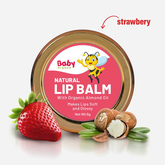 Babyorgano Natural Lip Balm - Strawberry Flavor - Babyorgano
