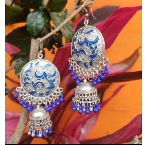 MS Fashion India Traditional Meenakari Latkan Jhumka Earrings | Swadesiicart