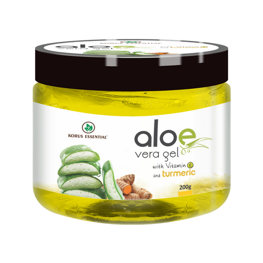 Korus Essential Aloe Vera Gel with Turmeric and Vitamin E - Just Jaivik