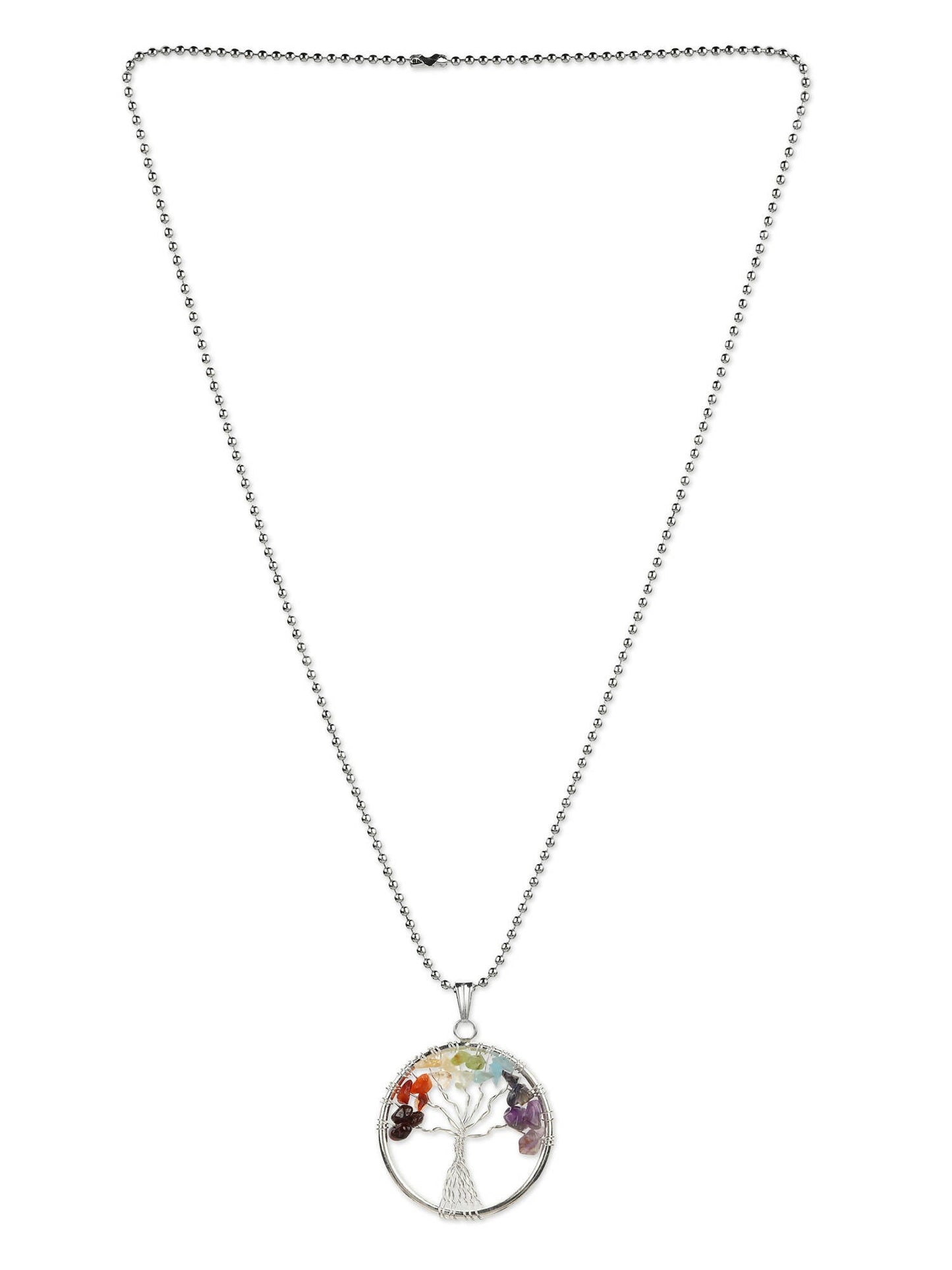 Women's Silver-Toned Blue Silver-Plated Handcrafted Chain - Ruby Raang | Swadesiicart
