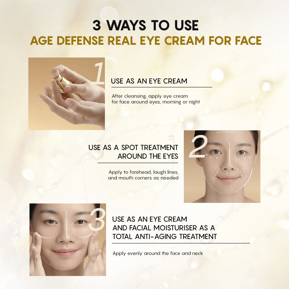 AHC Age Defense Real Eye Cream For Face - Korean skincare | Swadesiicart