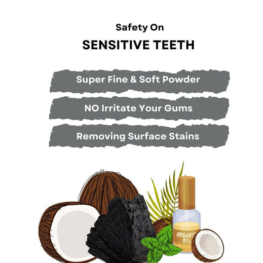 Aravi Organic Teeth Whitening Activated Charcoal Powder | Swadesiicart