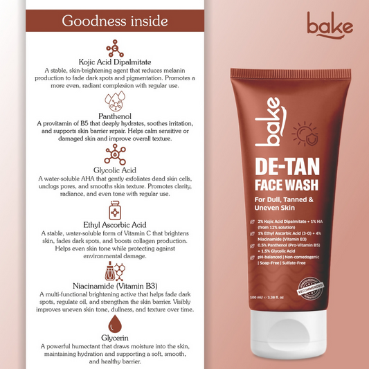 Bake De-Tan Coffee Face Wash with Kojic Acid | Swadesiicart