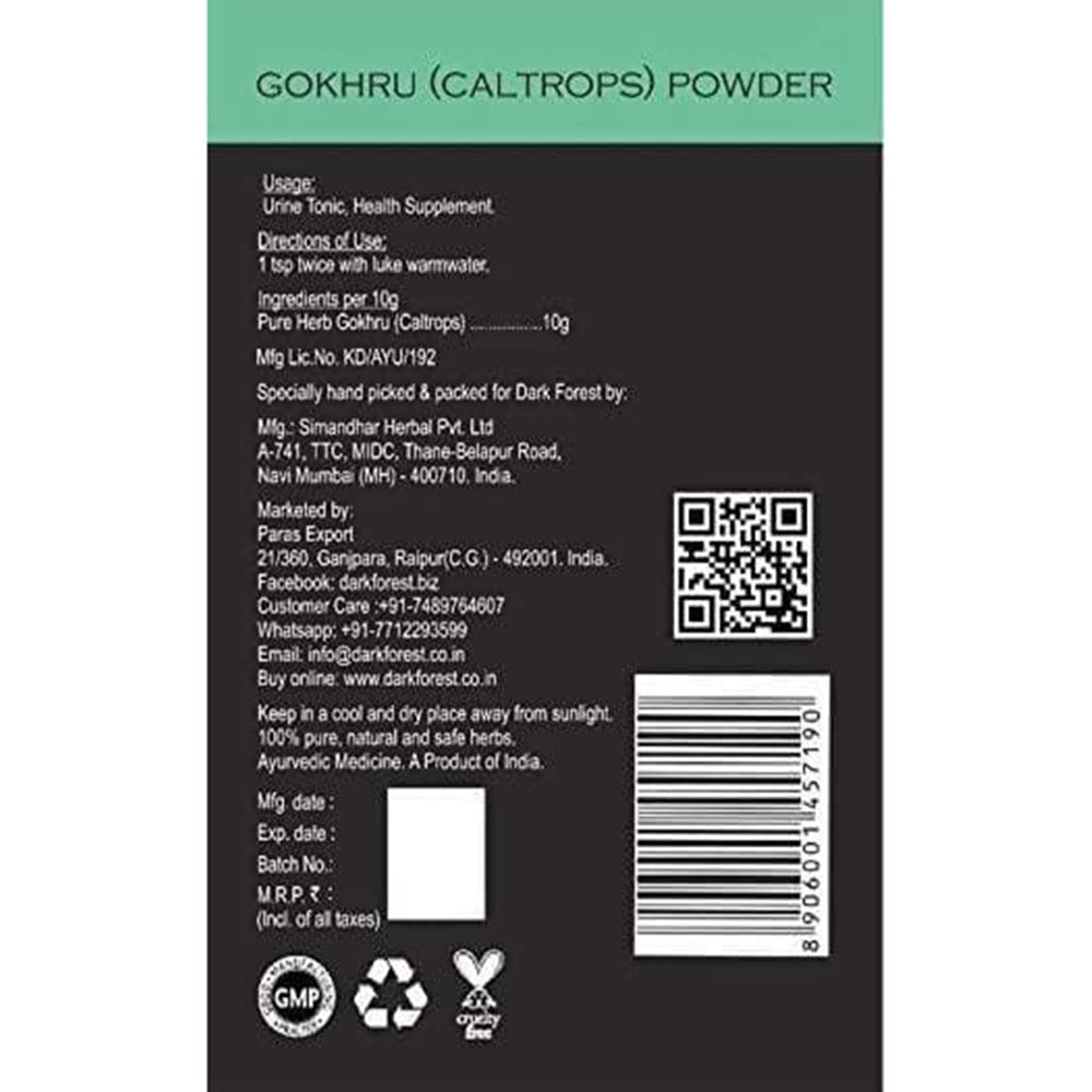 Dark Forest Gokhru Powder | Swadesiicart
