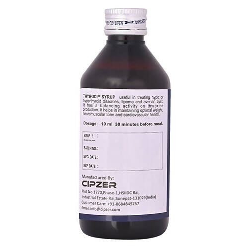 Cipzer Thyrocip Syrup - Swadesiicart