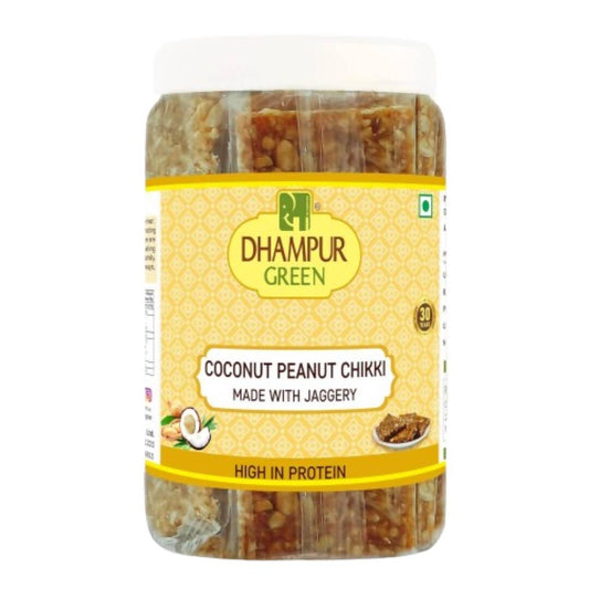 Dhampur Green Coconut Peanut Chikki | Swadesiicart