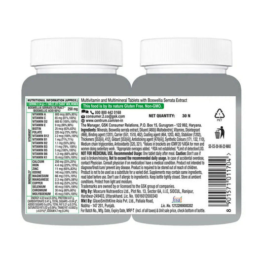 Centrum Adult 50+ Supports Overall Health Tablets - Swadesiicart