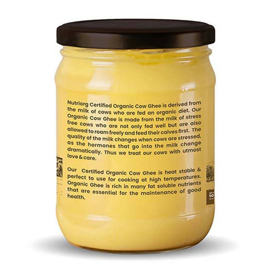 Nutriorg Certified Organic Cow Ghee | 100% Pure Cow Ghee | Premium & Authentic Ghee - Swadesiicart