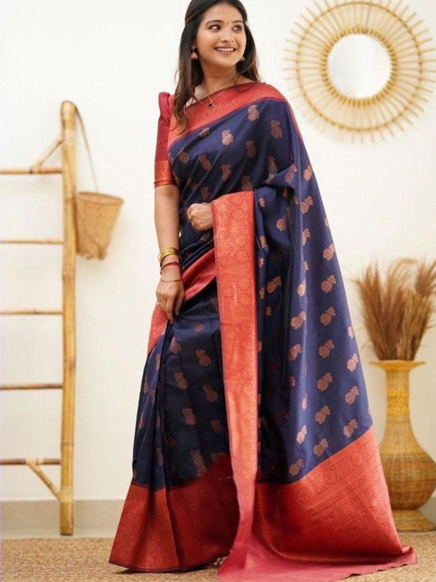 Anouk Woven Design Zari Banarasi Saree | Swadesiicart