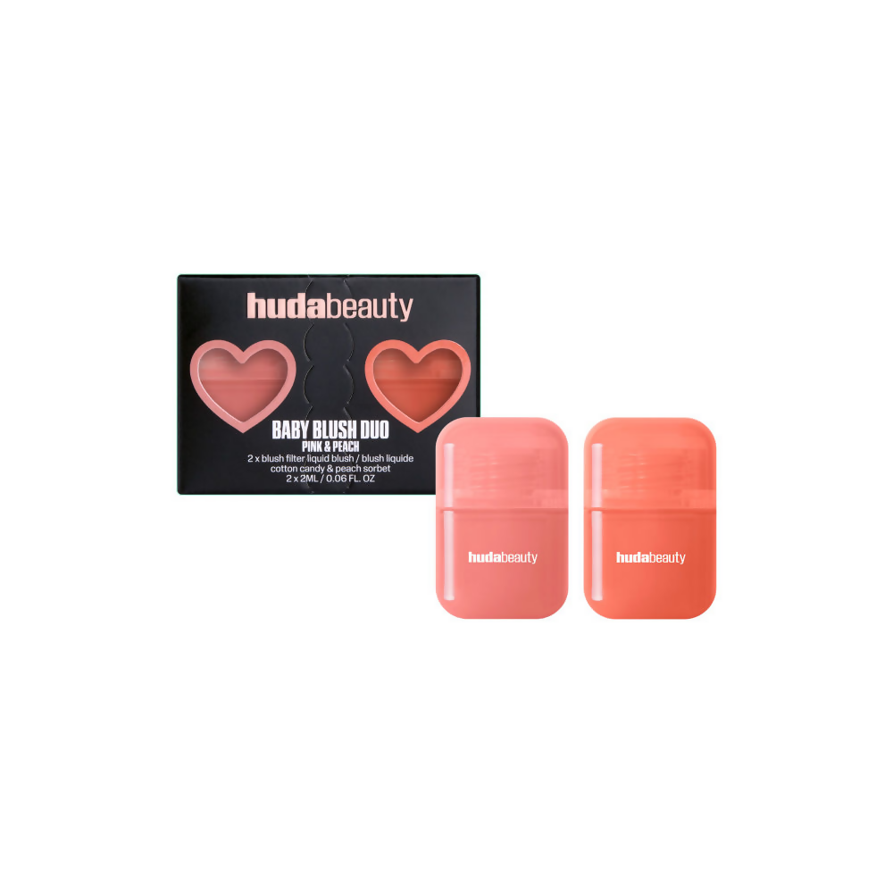 Huda Beauty Baby Blush Duo - Pink & Peach | Swadesiicart