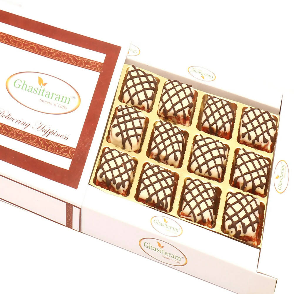 Ghasitaram Anjeer Chocolate Bites In White Box | Swadesiicart