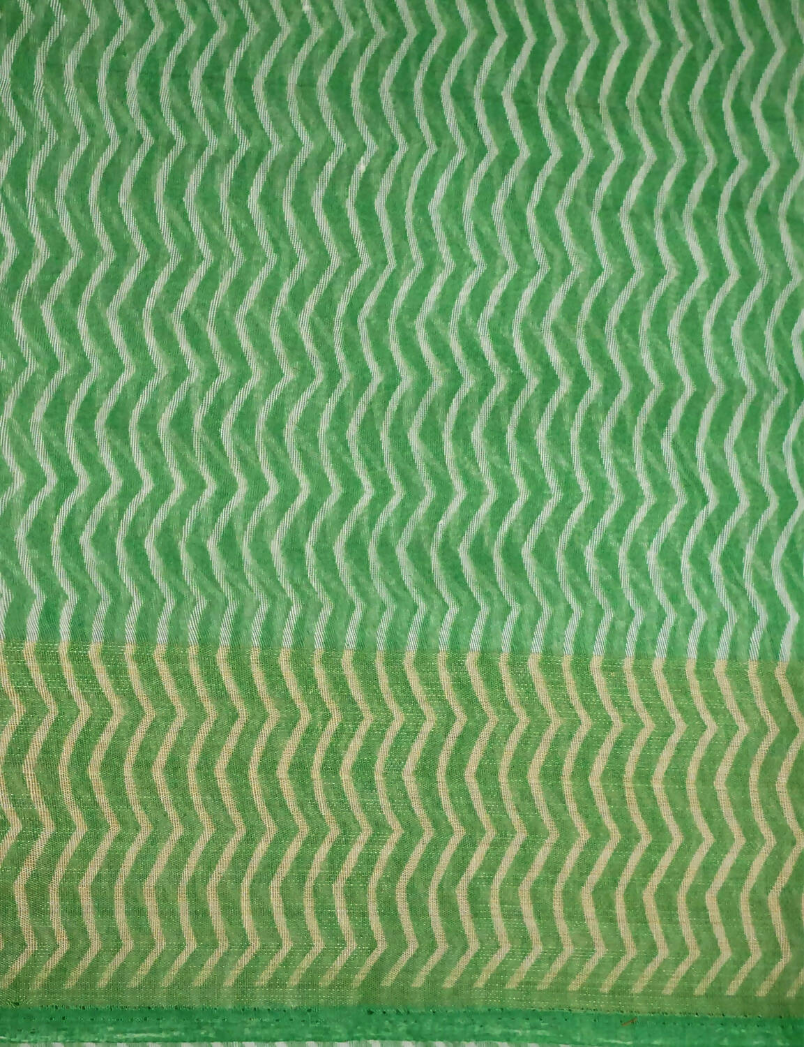 Shades Of Parrot Green With Lehariya Design Semi Chanderi Saree By Gayathri Reddy Designer Studio | Swadesiicart