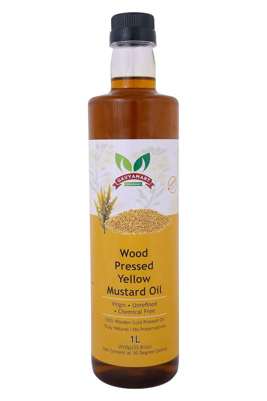 Gavyamart Wood Pressed Yellow Mustard Oil - GAVYAMART PANCHGVYA UTPAD PRIVATE LIMITED