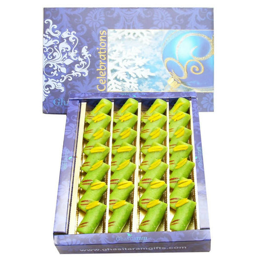 Ghasitaram Kaju Pista Roll Sweets | Swadesiicart