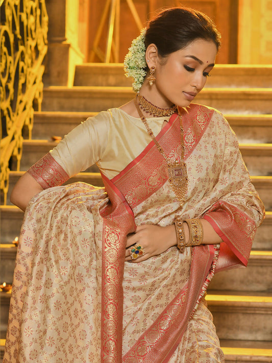 Astita Rajvastra Red Banarasi Silk Saree | Swadesiicart