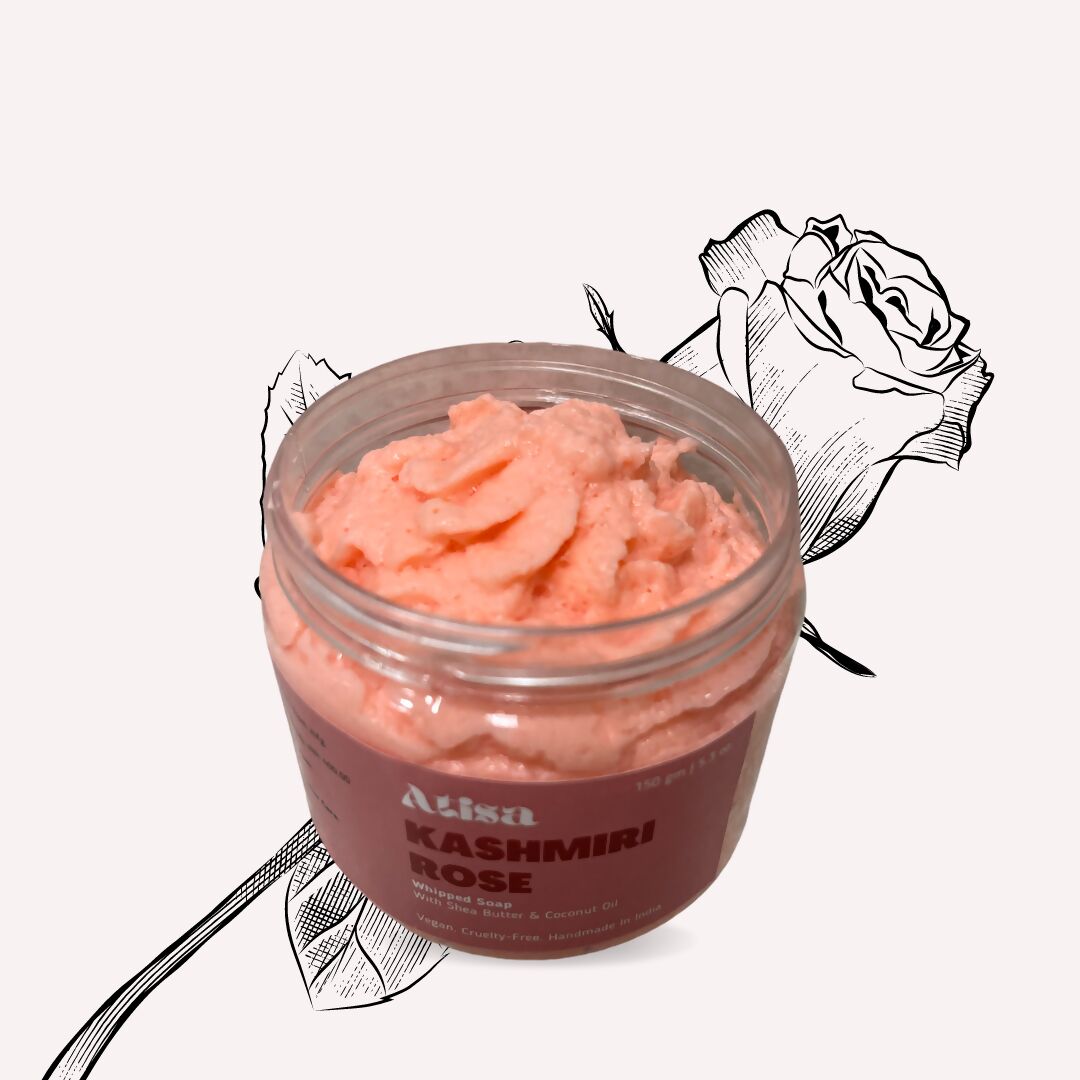 Atisa Kashmiri Rose Whipped Soap | Swadesiicart