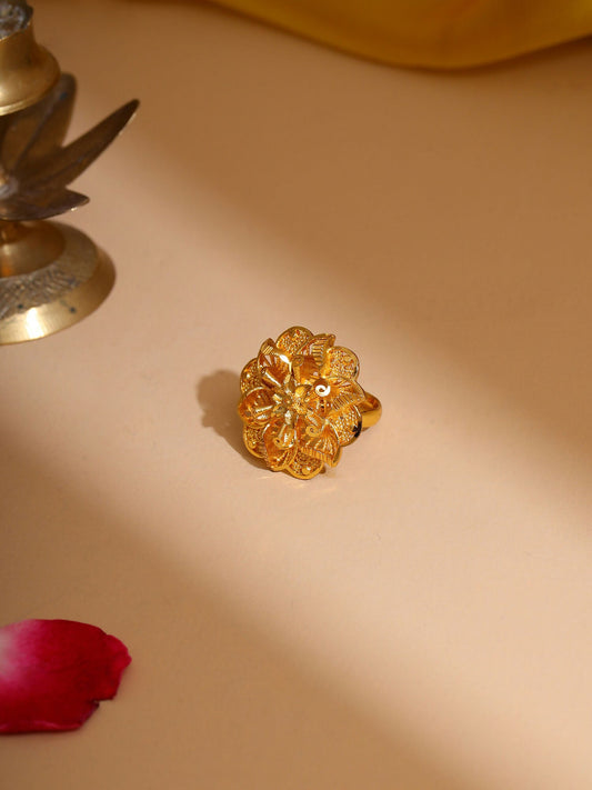 Ruby Raang Golden Ring | Swadesiicart