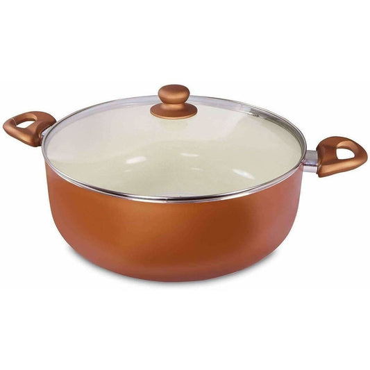 Ceramic Coated Nonstick Aluminium Biriyani Pot (6 Litre,28 cm) - Swadesiicart