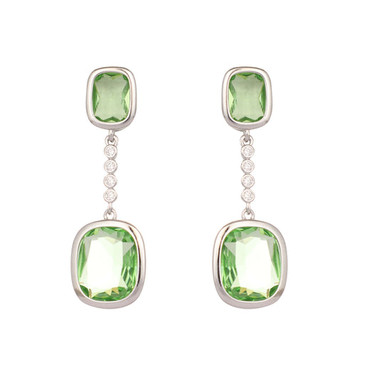 Nuyug Green Luxe Cascades Anti Tarnish Earrings | Swadesiicart