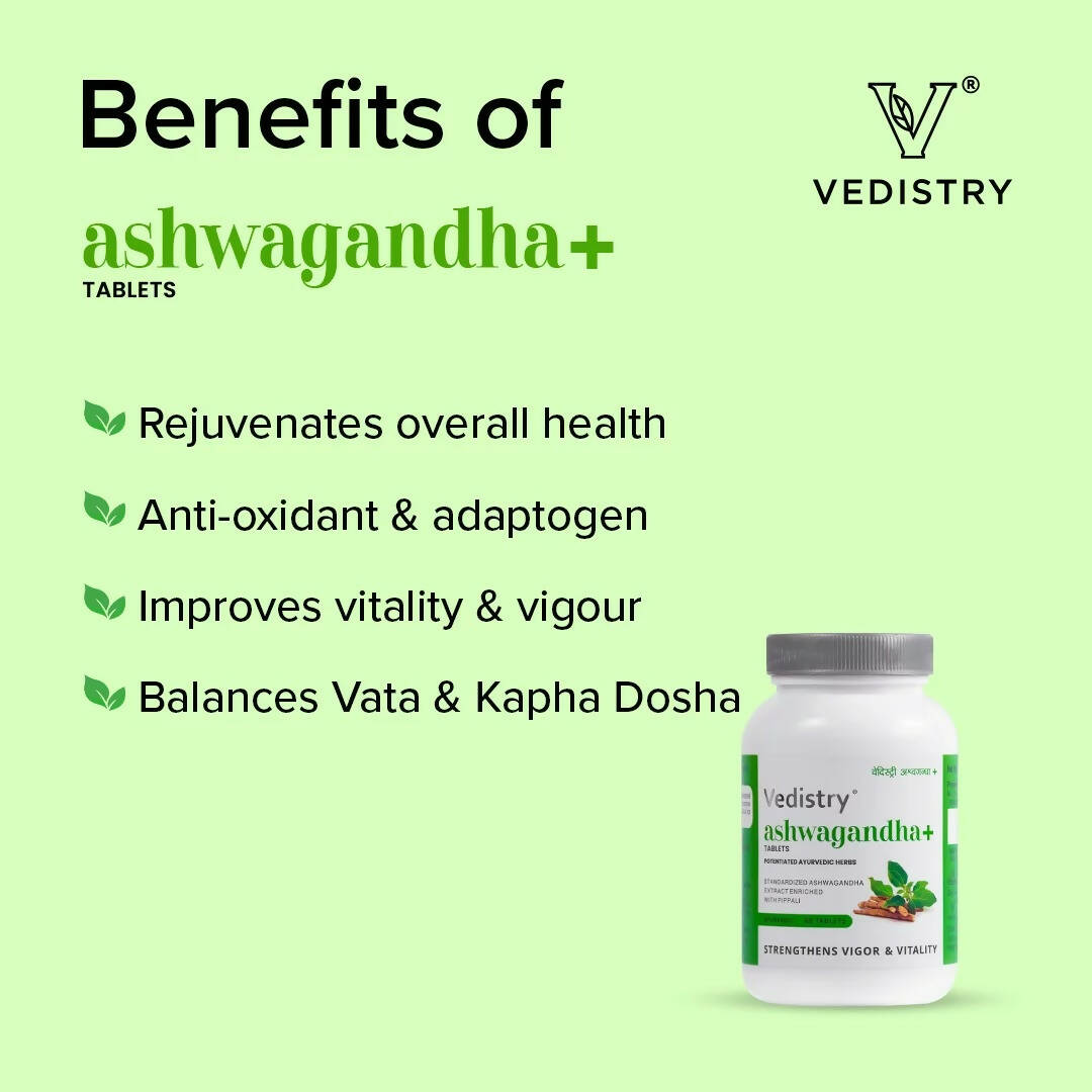 Vedistry Ashwagandha Tablets - Swadesiicart