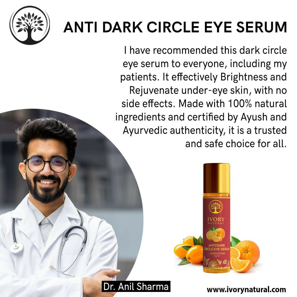 Ivory Natural Dark Circle Eye Serum For Dark Eye Circles, Under-Eye Patches, Swollen Eyes | Swadesiicart