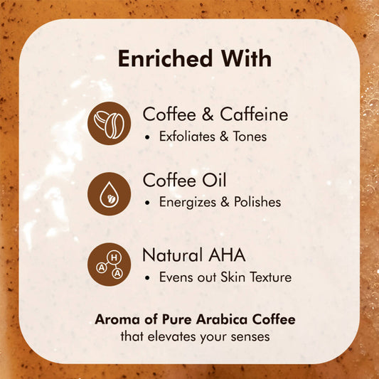 mCaffeine Naked & Raw Coffee Espresso Body Wash - Swadesiicart