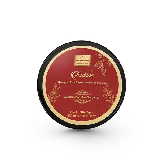 Miracle Herbs Rubine Hydrating Face Moisturizer Gel Enriched With Sandalwood And Turmeric -Pink - Realit Passion Overseas Private Limited