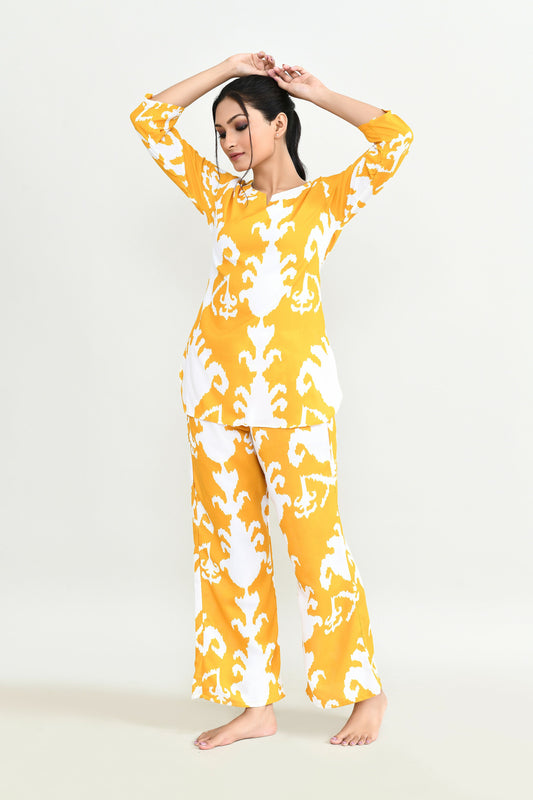 Joban Fashion Beautiful Yellow Cotton Cod Set - Swadesiicart