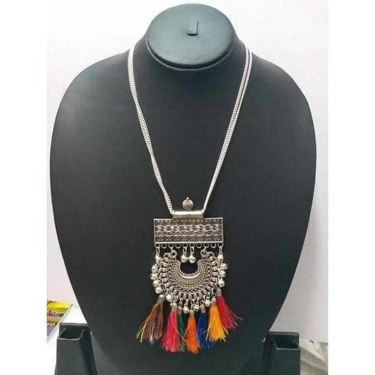 MS Fashion India Latest South Indian Traditional Oxidized Necklace for Women- Multi Color | Swadesiicart