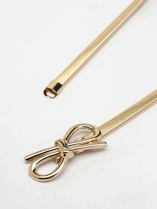 NVR Women Circular Gold-Polished Stretchable Metal Belt | Swadesiicart