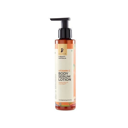 Pilgrim Australian Vitamin C Body Serum Lotion with Kakadu Plum & Lime Pearl, Fades Dark Spots & Evens Skin Tone For Brightening & Detan - Limited Time Offer - Pilgrim