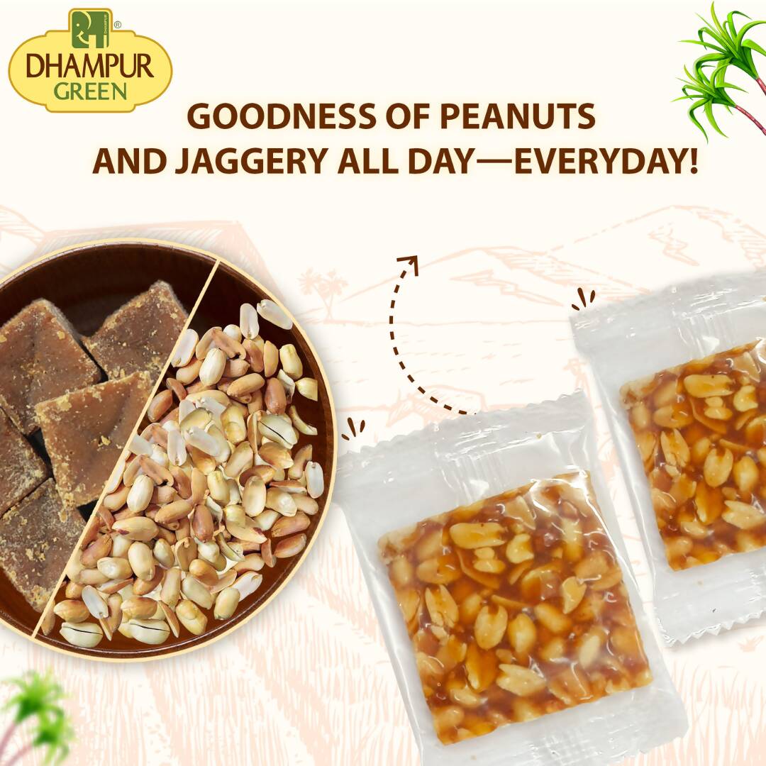 Dhampur Green Peanut Chikki | Swadesiicart