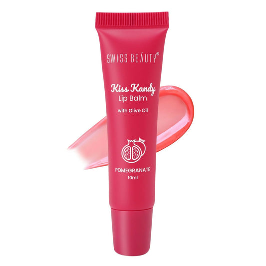 Swiss Beauty Kiss Kandy Lip Balm with Olive Oil - Pomegranate | Swadesiicart