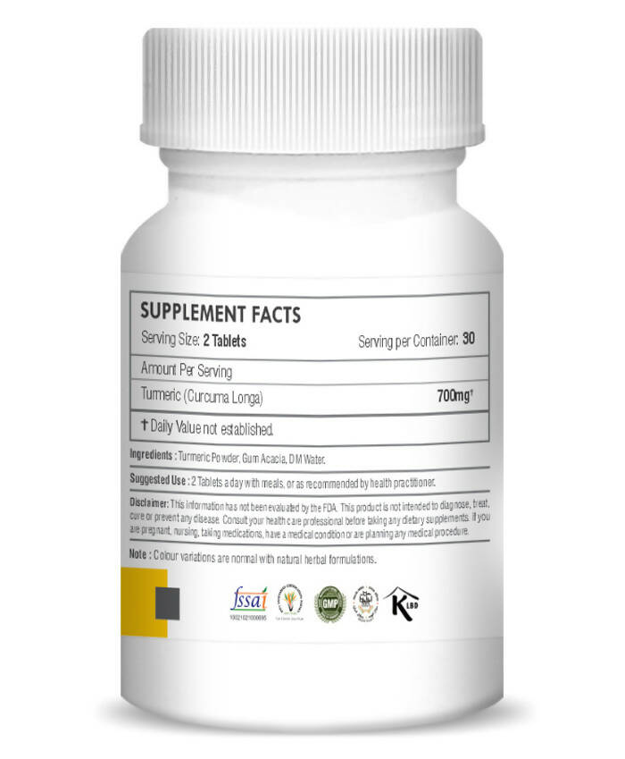H&C Herbal Turmeric Tablets | Swadesiicart