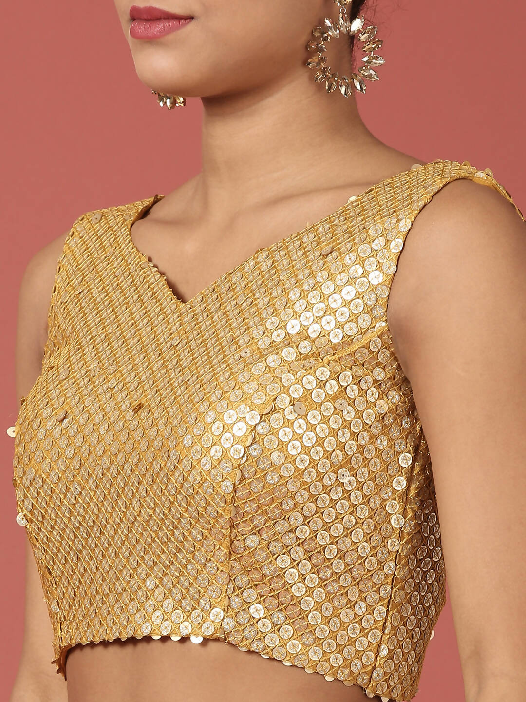 House of Panchhi Mustard Net Sequinse Work Lehenga & Blouse, Dupatta | Swadesiicart