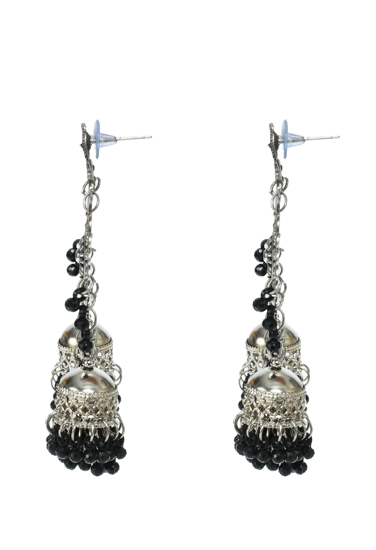 Mominos Fashion Johar Kamal Jhumkas With Maang Tikka Earrings