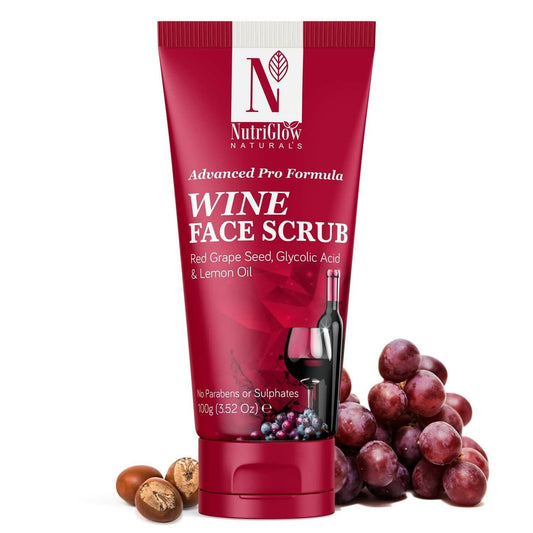 NutriGlow NATURAL'S Advanced Pro Formula Wine Face Scrub - Nutriglow Cosmetics