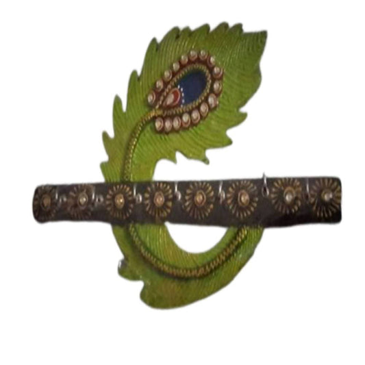 Kundan HandiKrafts Designer Wooden Leaf Shaped Key Holders - Aahana - The Bliss Store