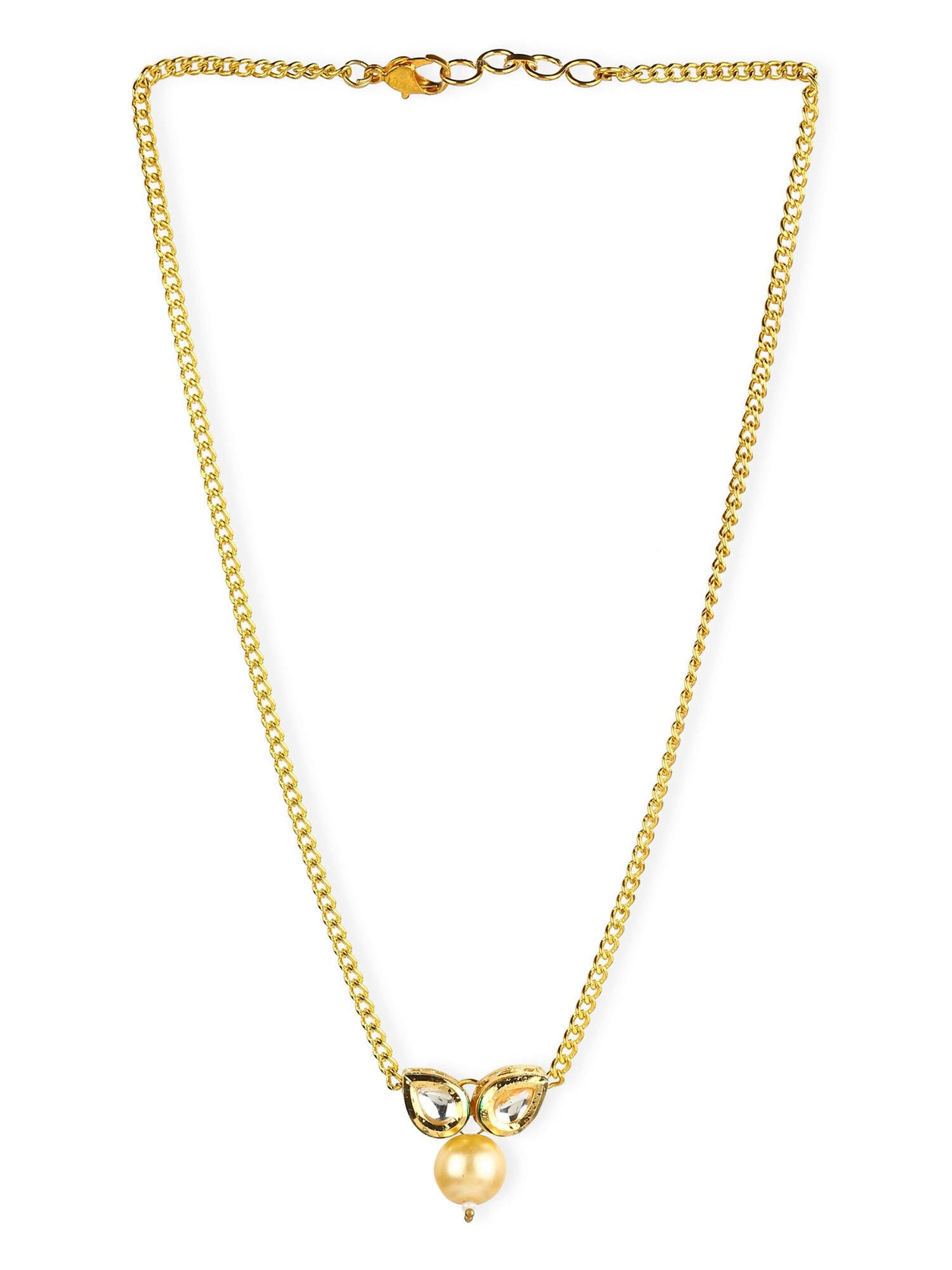 Women's Gold-Polished Necklace - Ruby Raang | Swadesiicart