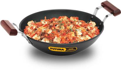 Hawkins Futura Hard Anodised Deep Fry Pan Kadhai 2.5 L (IAD25) - Swadesiicart