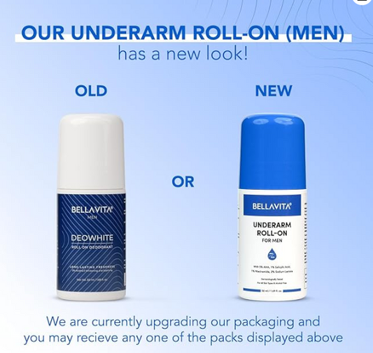 Bella Vita Deo White Natural Underarm Roll On Deodorant for Men - Swadesiicart