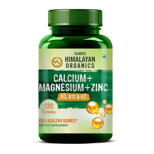 Himalayan Organics Calcium+Magnesium+Zinc D3 & B12 Tablets - Swadesiicart