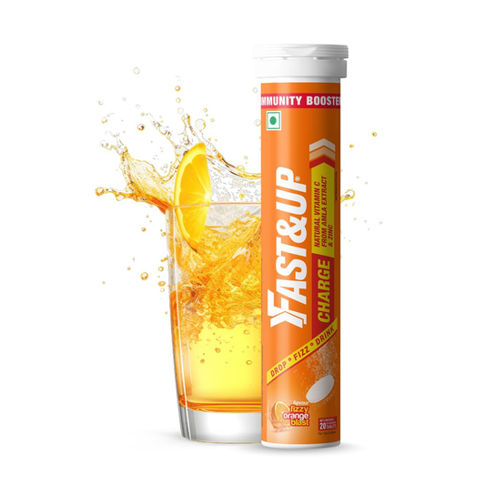 Fast&Up Charge Natural Vitamin C & Zinc Tablets - Orange Flavour - Swadesiicart
